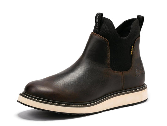 Botas Pro Dark Brown Men's 6 inch Wedge Chelsea Pull-On Boots VBP503