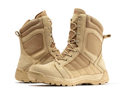 Botas Pro Sand Men's 8 inch Side Zipper Rubber Sole Tactical Boots BMP110SD